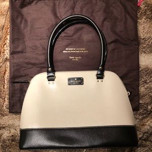 kate spade white and black purse